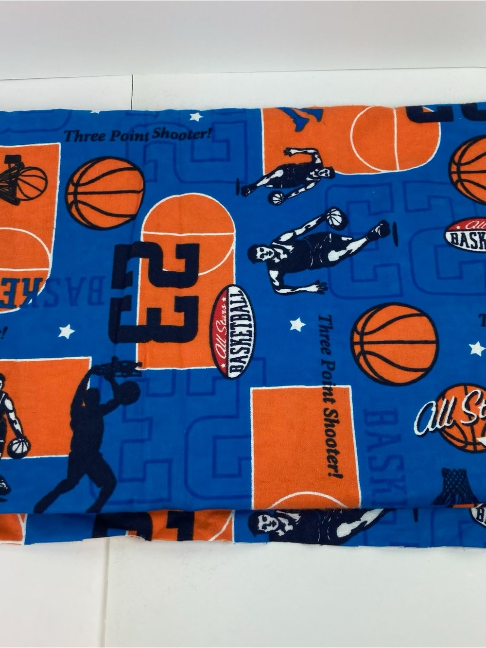Joann All Stars Basketball Cotton Flannel Fabric 2.5 Yrd By 42”